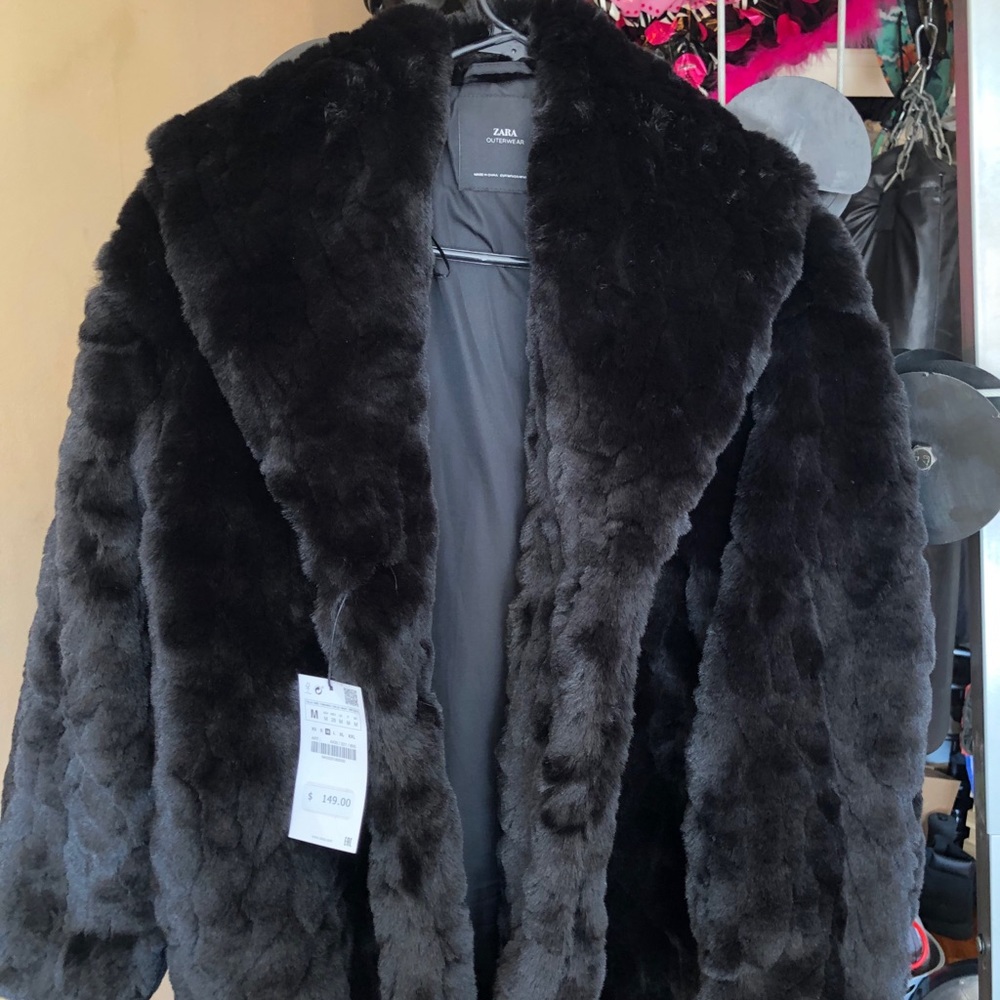 Zara fur coat